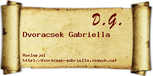 Dvoracsek Gabriella névjegykártya
