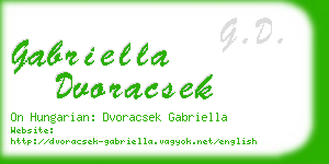 gabriella dvoracsek business card